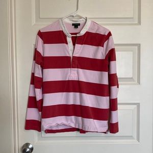J. Crew Always | Pink Striped Long Sleeve Size L